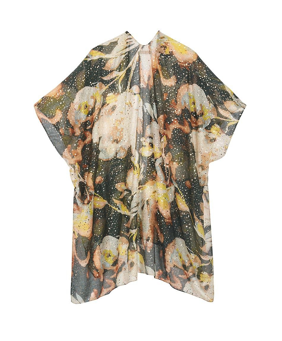 Pareo mujer flores brillos