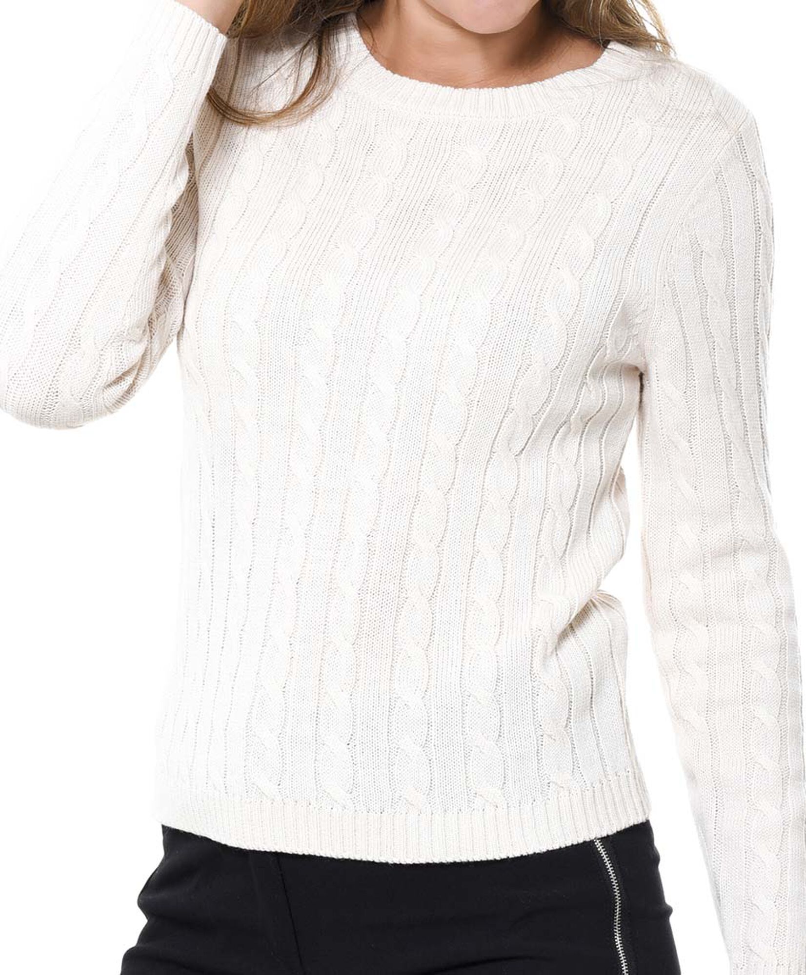 Sweater trenzas cuello redondo Sweater trenzas cuello redondo