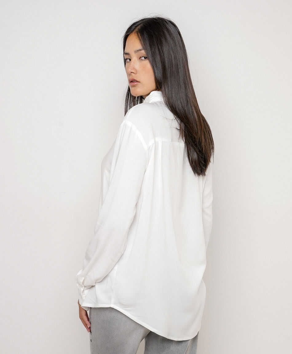 Blusa mujer camisera blanca