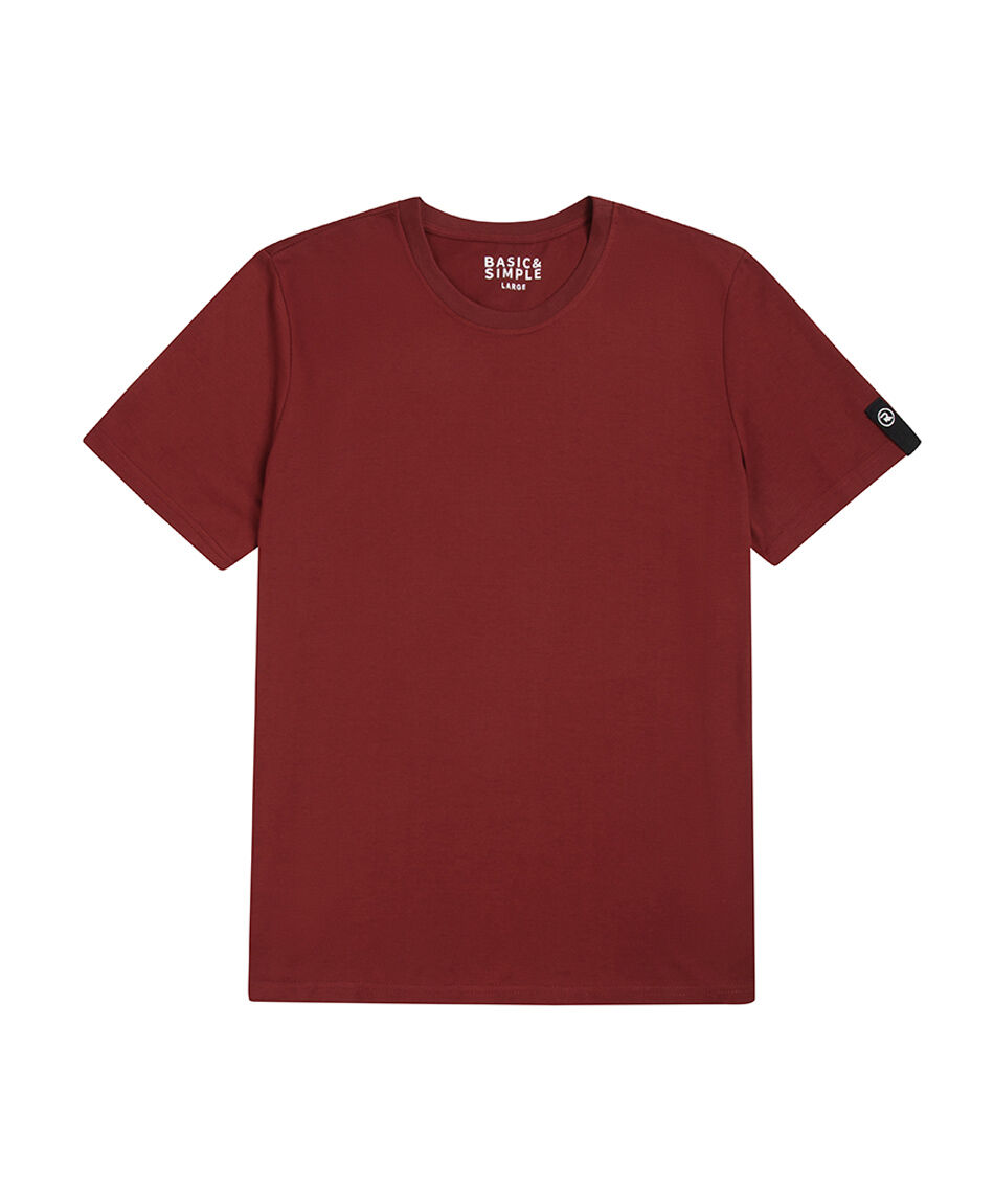 Polera hombre parche manga lisa