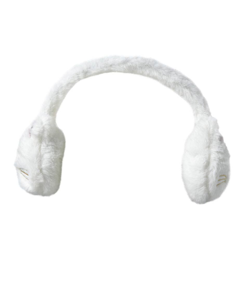 Orejera mujer gato blanco