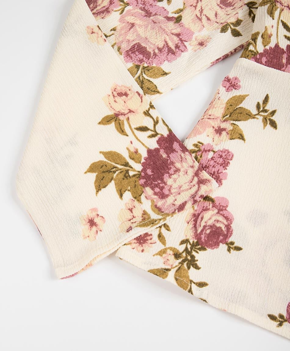 Polera mujer estampado floreado