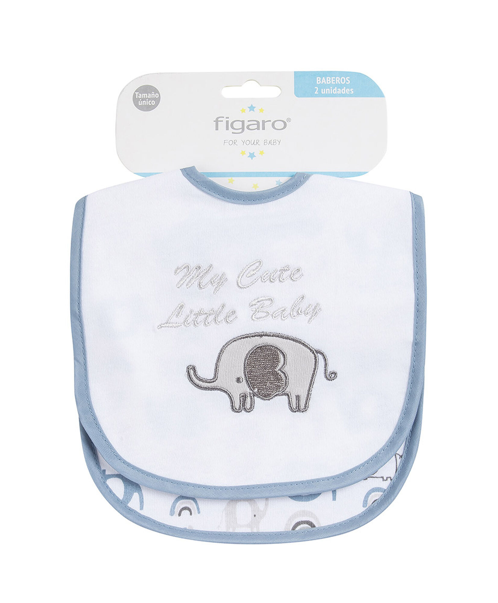 Pack 2 baberos bebé elefante Pack 2 baberos bebé elefante