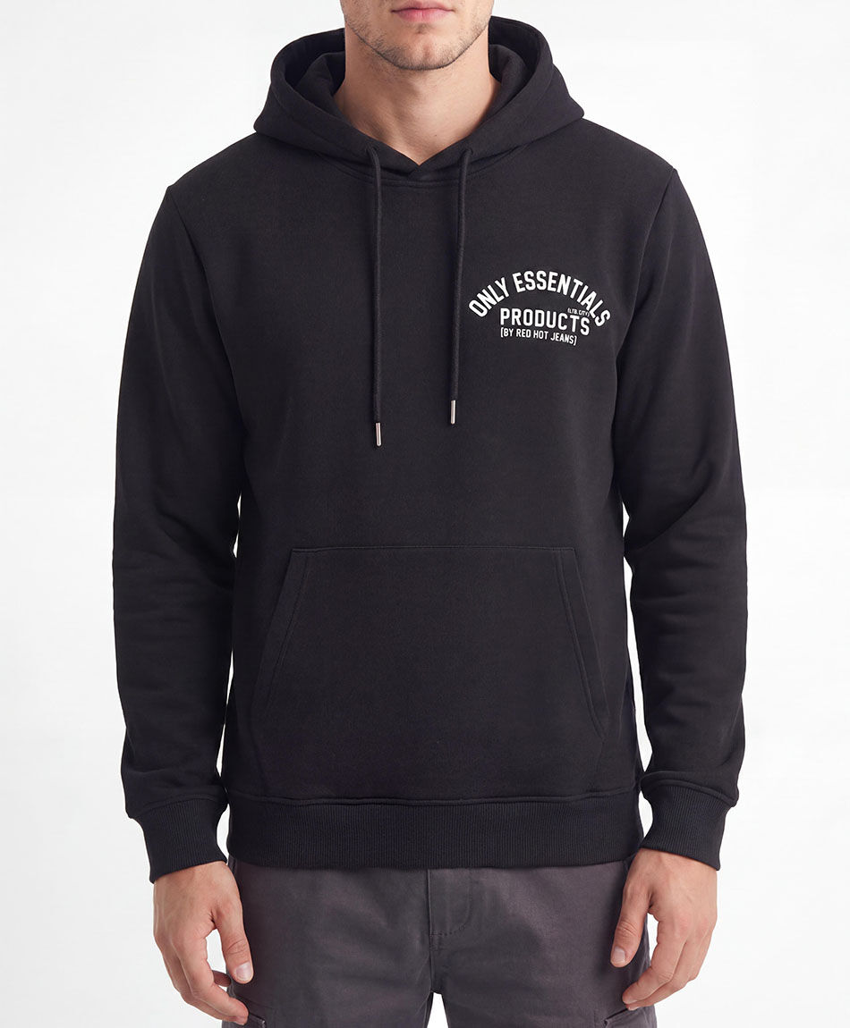 Poler&oacute;n hombre doble estampado essentials