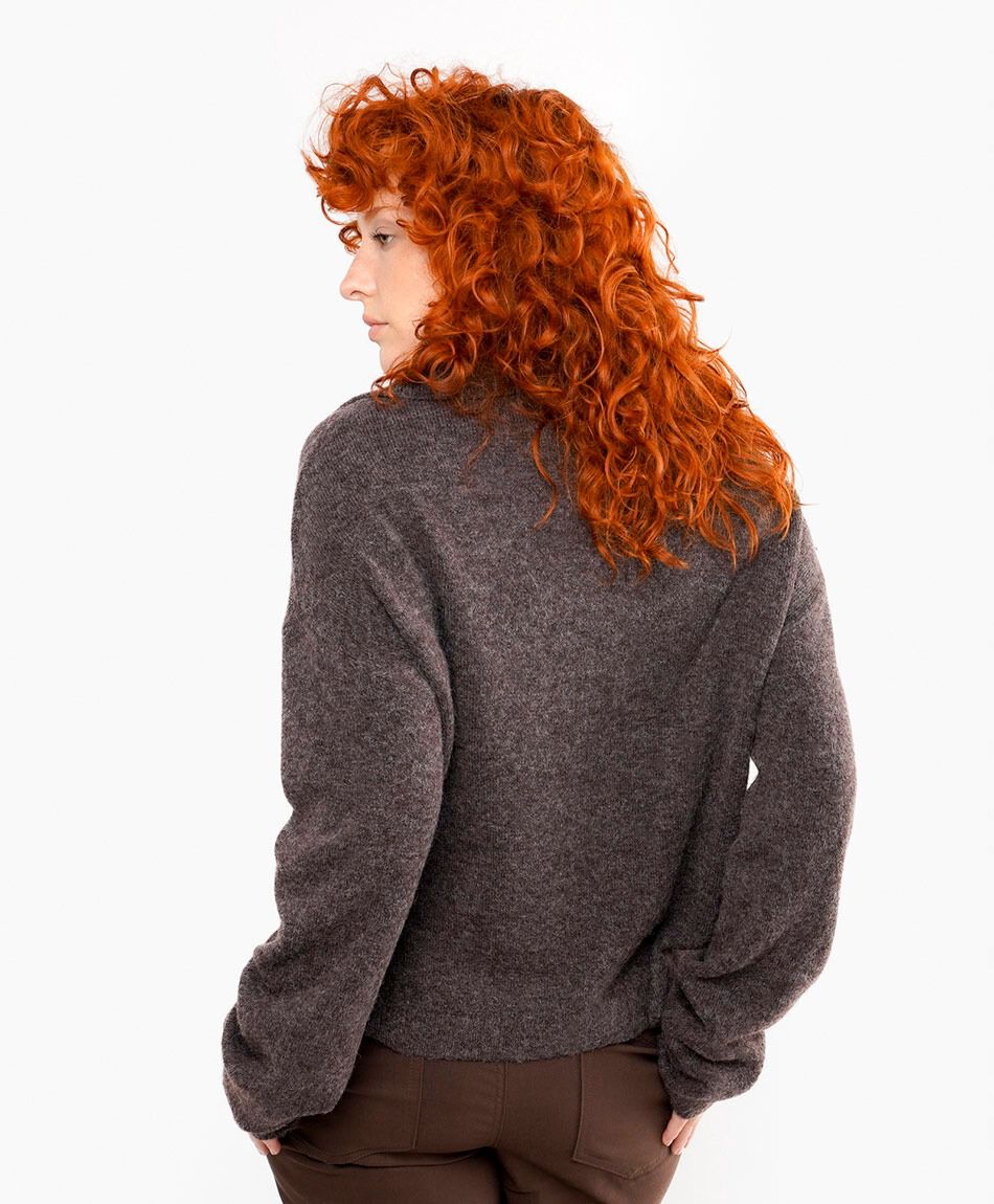 Sweater mujer cuello polo