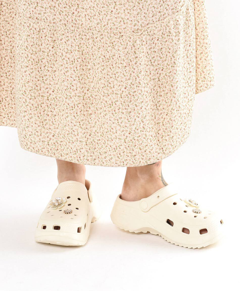 Sandalia mujer eva blanca florcitas