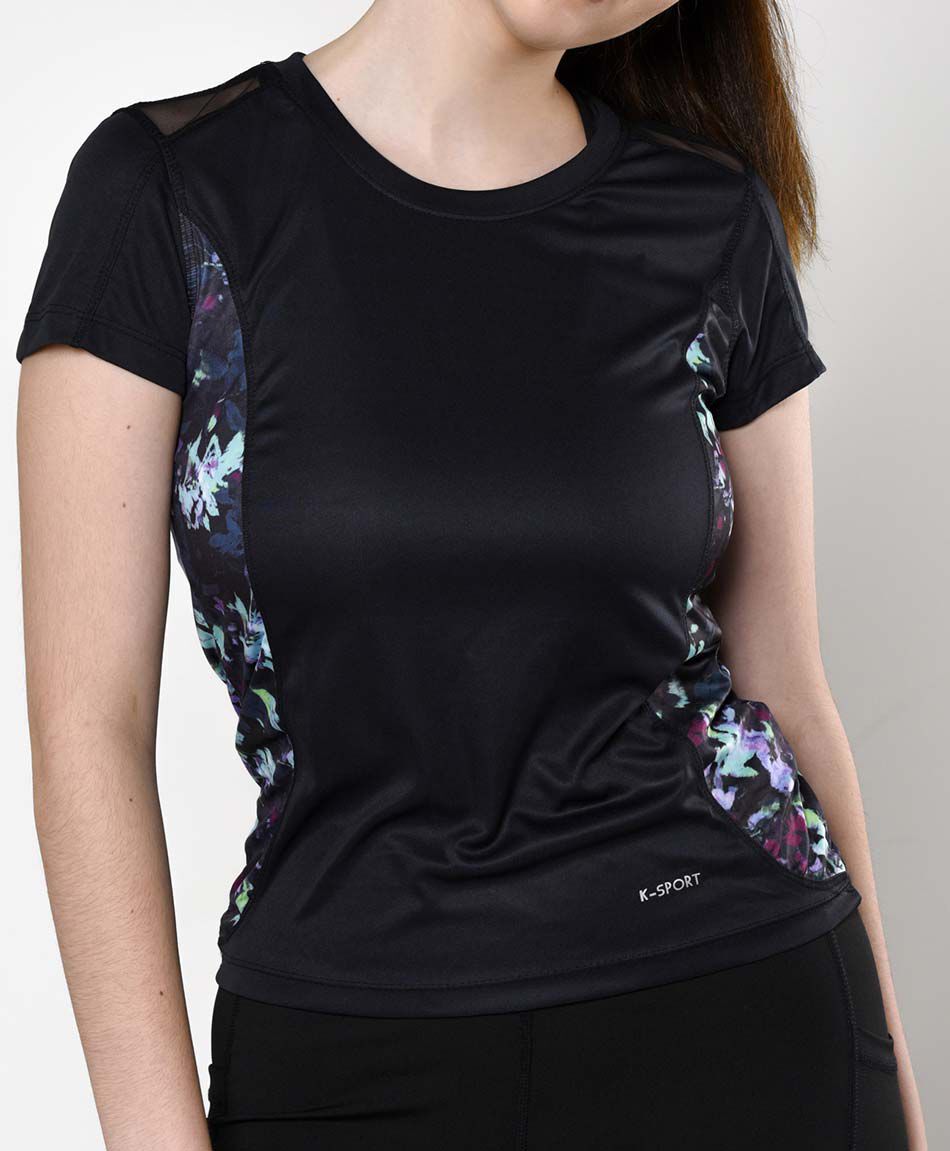 Polera deportiva manga corta cuello redondo