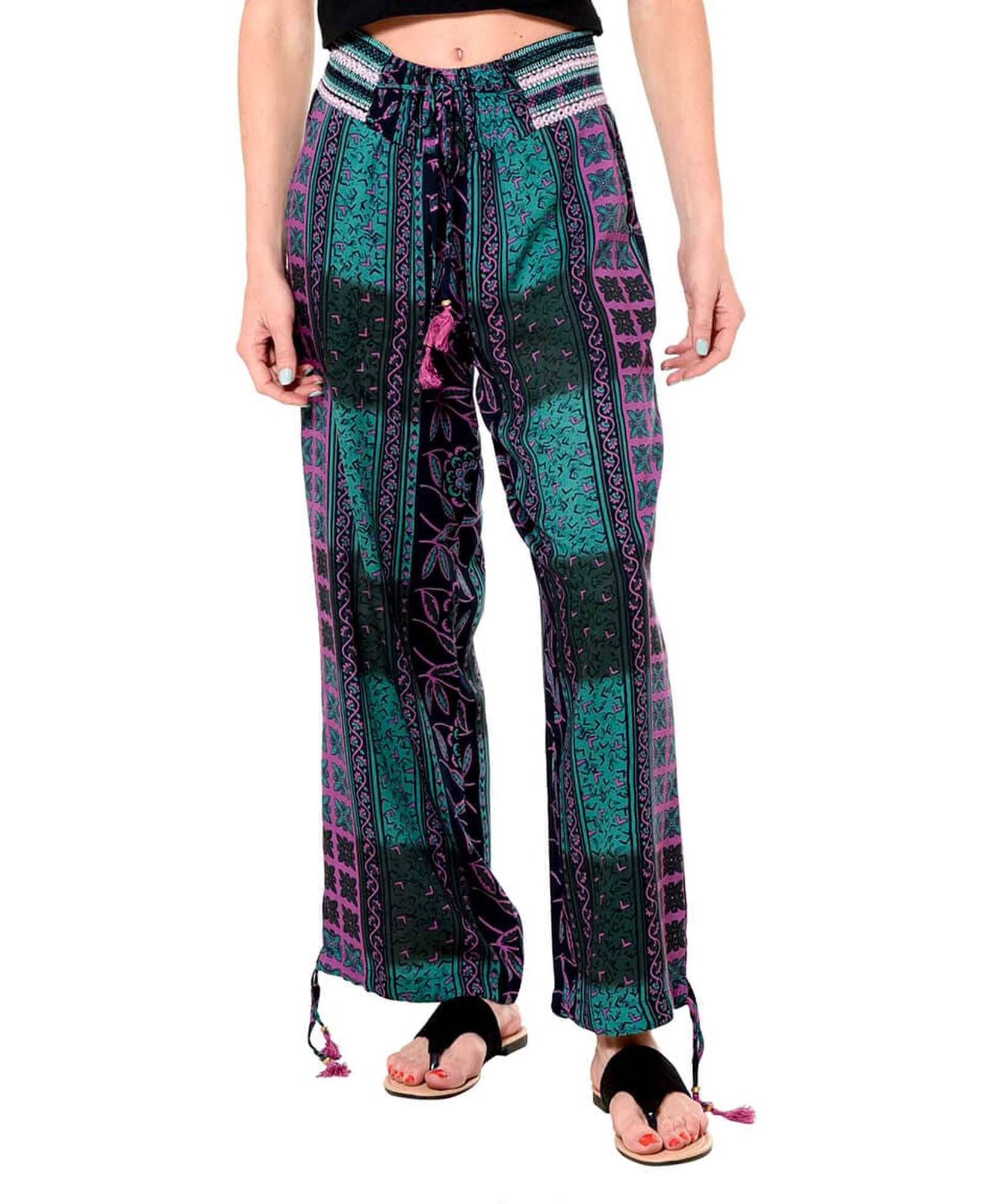 Pantalon pretina bordada Pantalon pretina bordada
