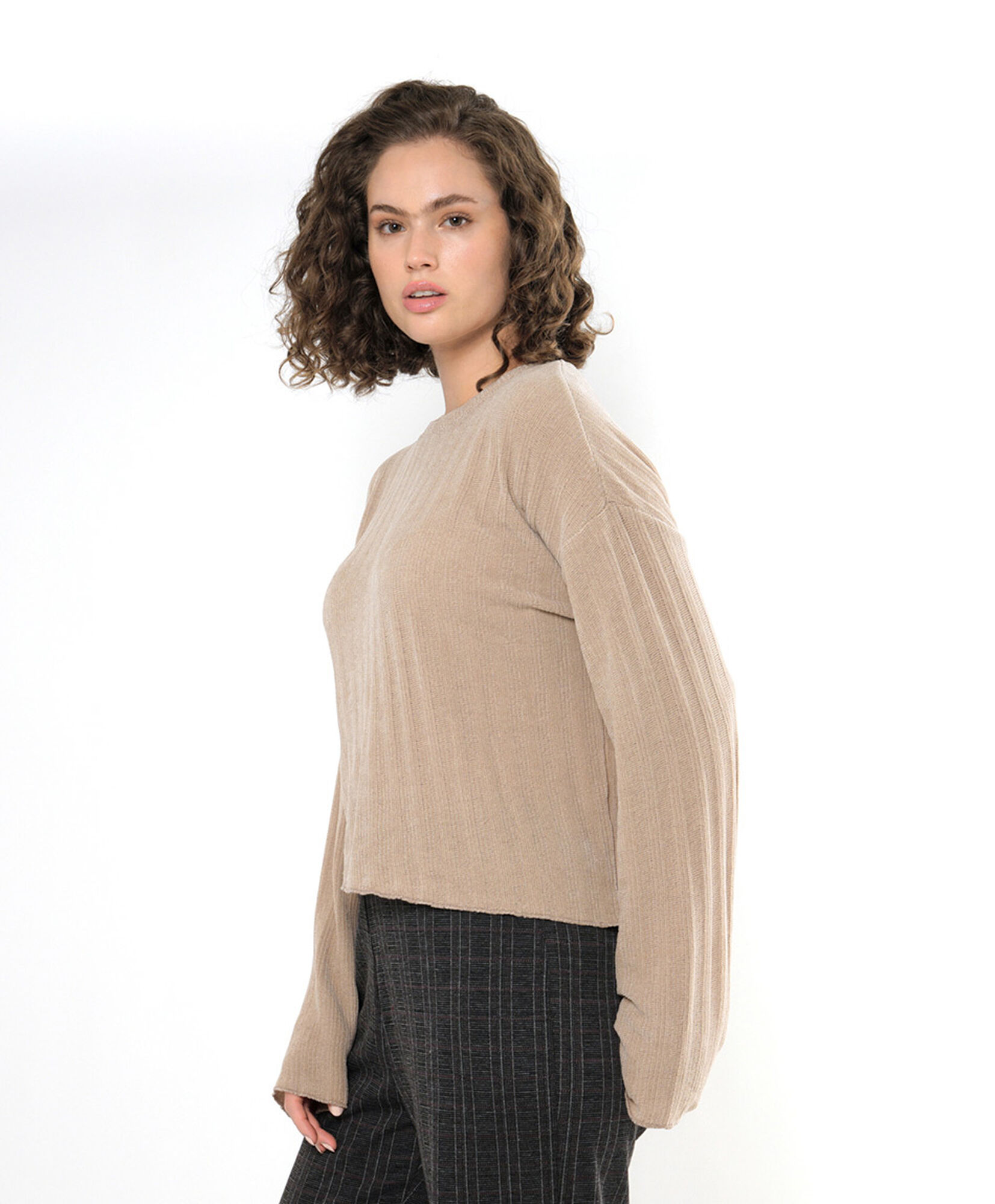 Sweater mujer suave beige Sweater mujer suave beige