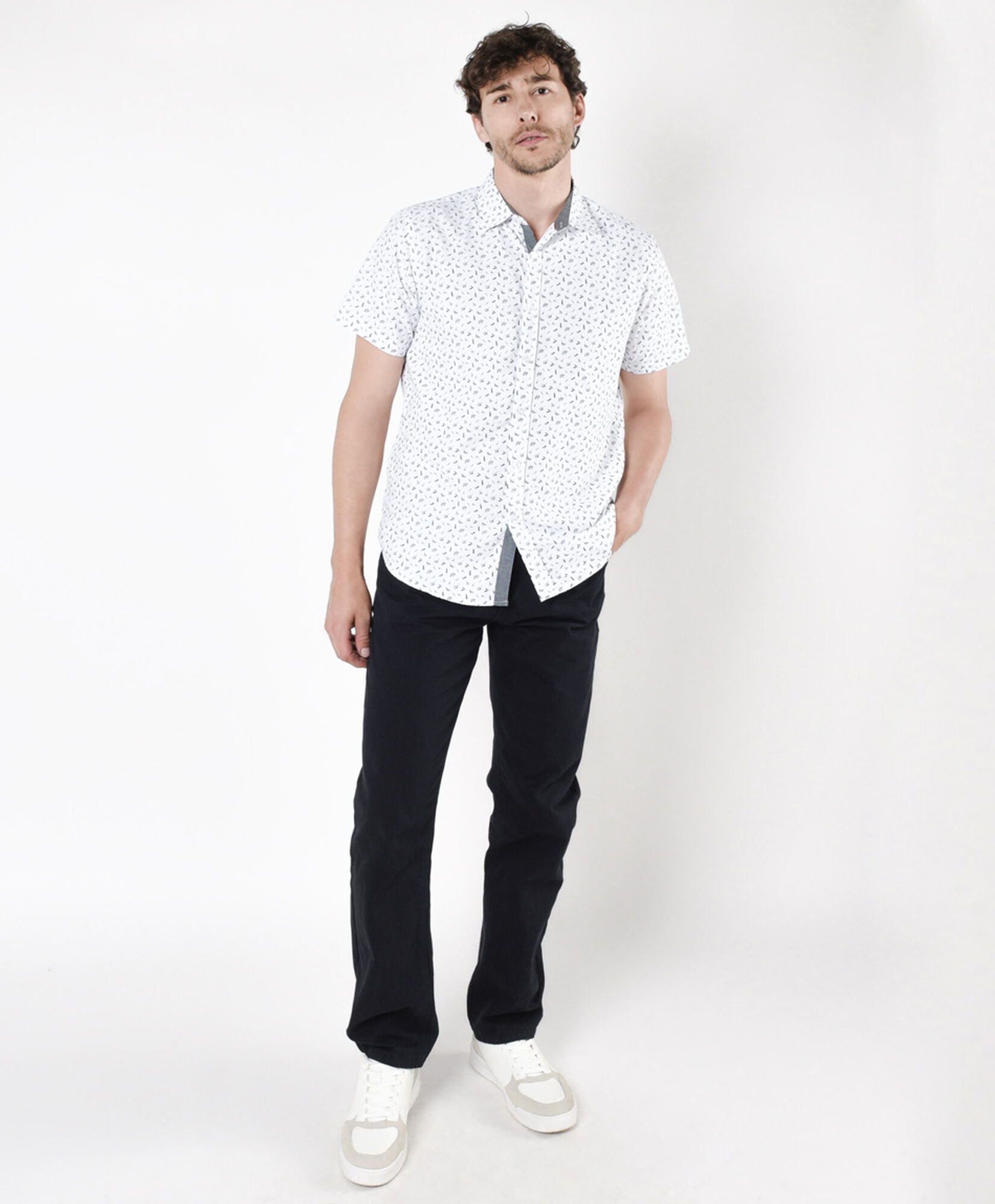 Camisa hombre mini hojas Camisa hombre mini hojas