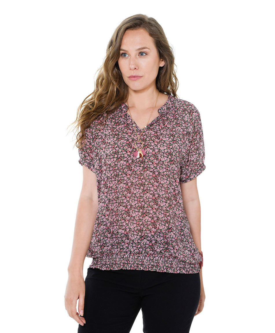 Blusa gasa florcitas