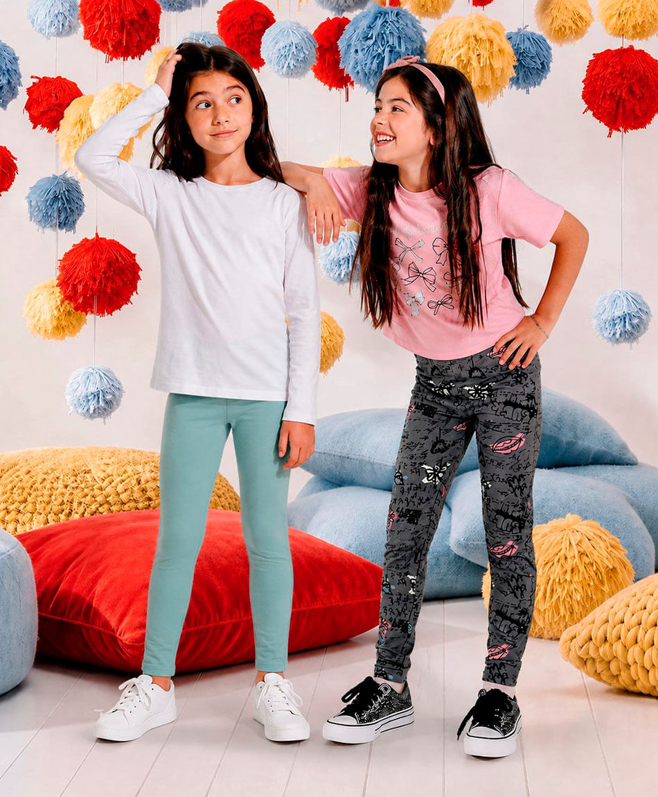 Pack 2 leggins ni&ntilde;a graffiti