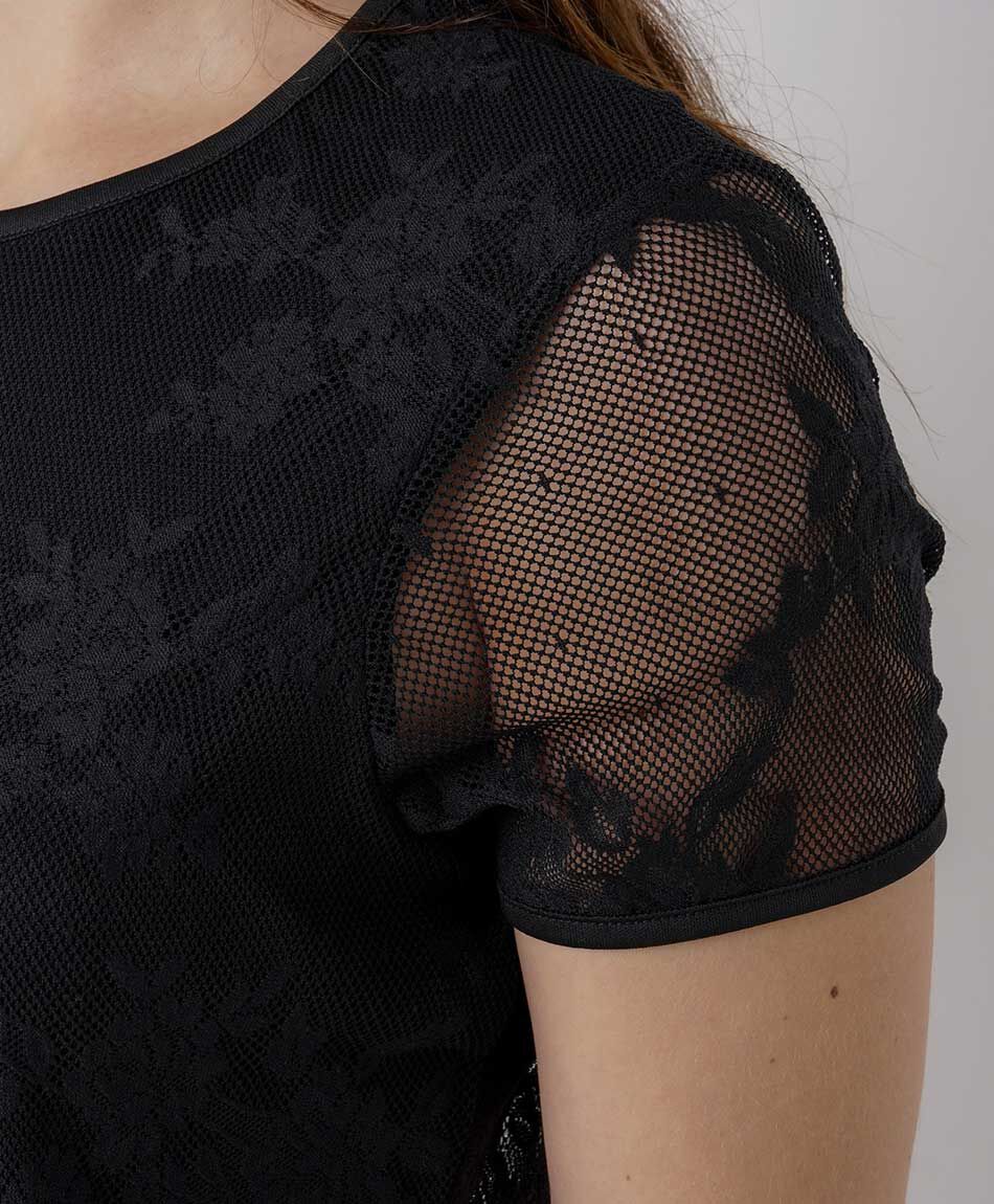 Polera mujer encaje doble