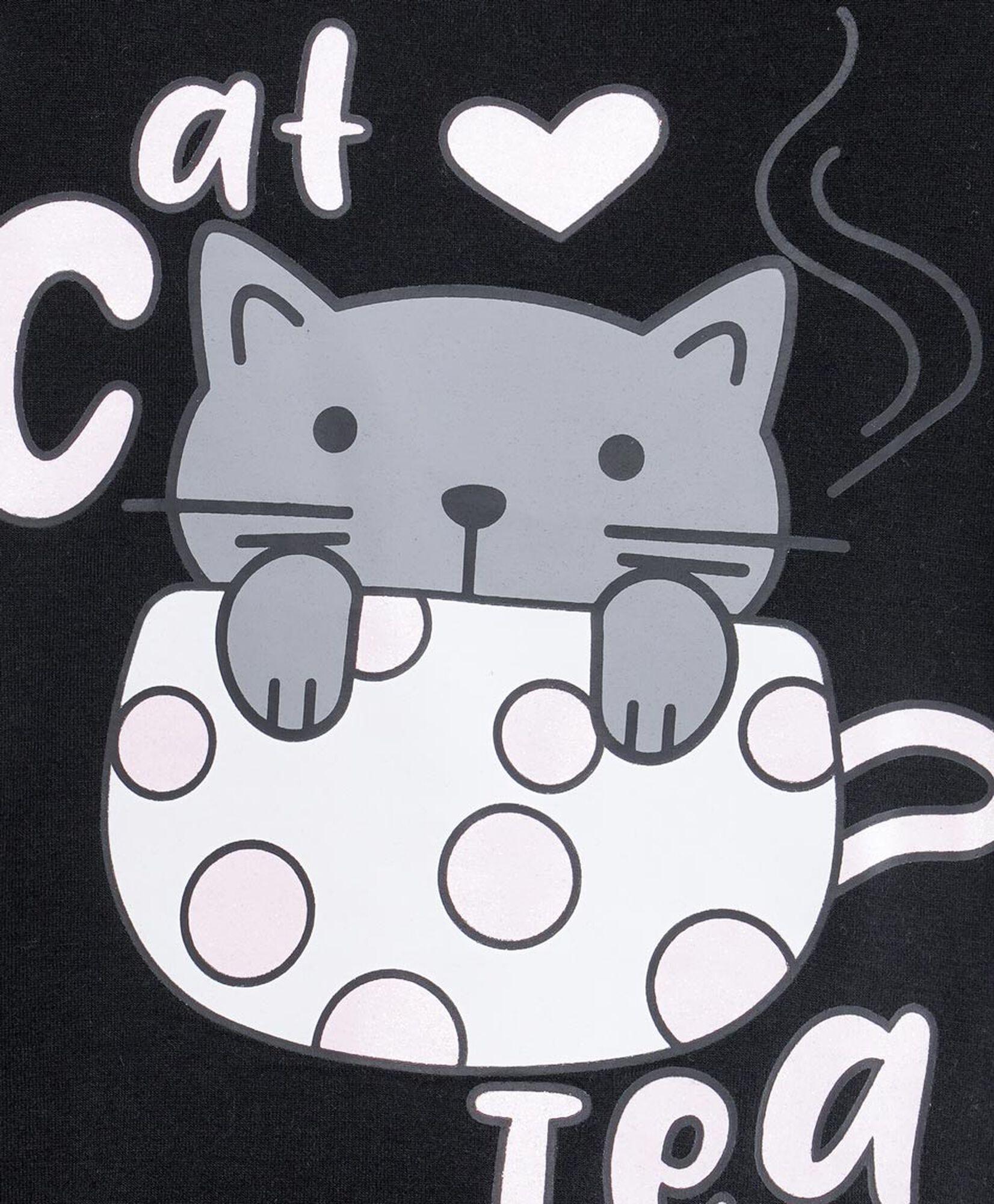 Pijama mujer short gato en taza Pijama mujer short gato en taza