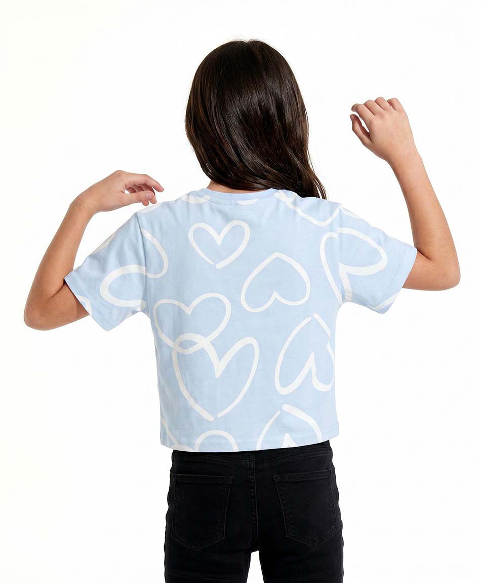 Polera ni&ntilde;a corazones