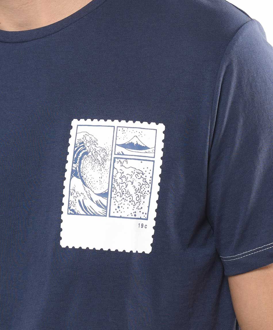 Polera hombre olas blue