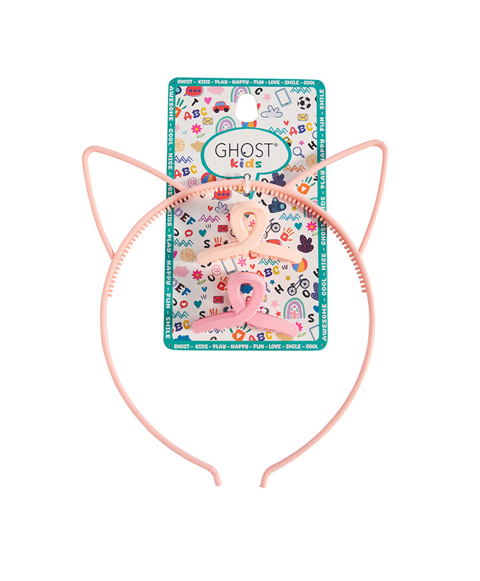 Set cintillo + trabas infantil cat