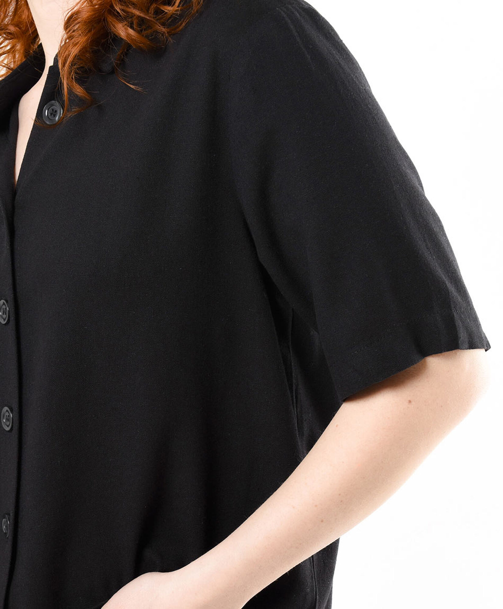 Blusa mujer lino negra Blusa mujer lino negra