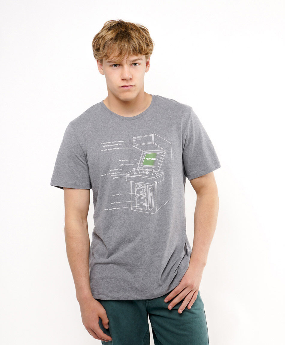 Polera hombre estampado arcade machine