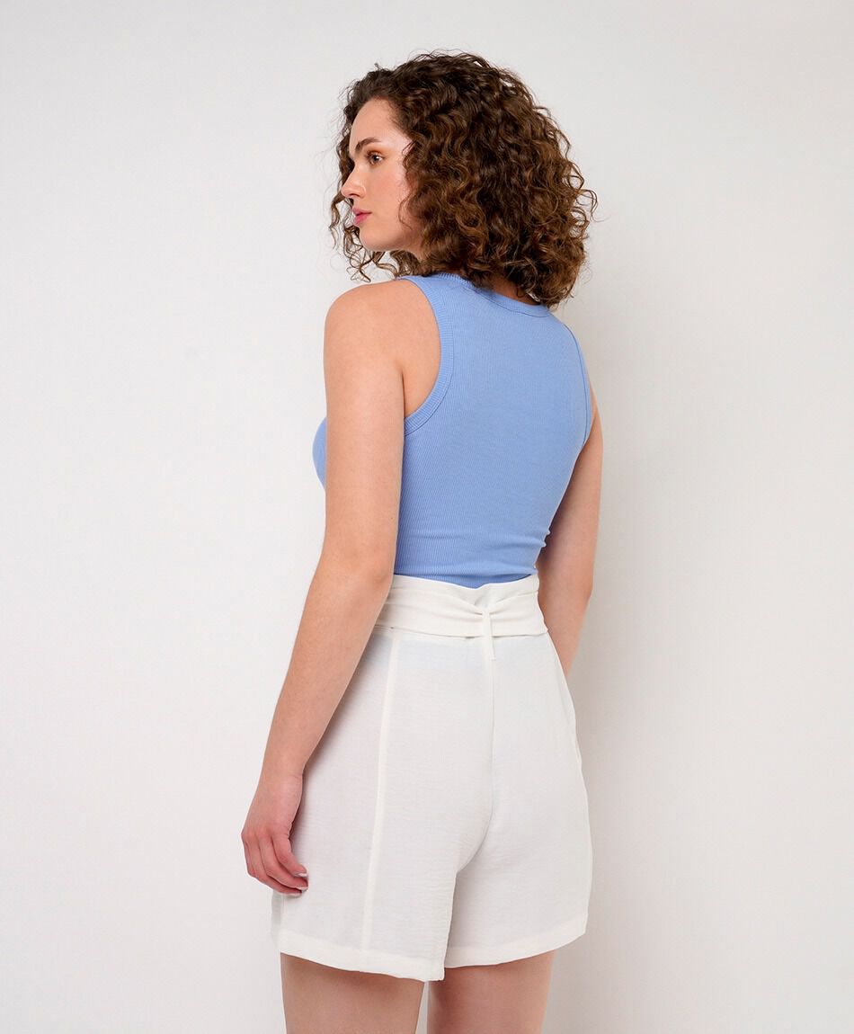 Short mujer bolsillo botones