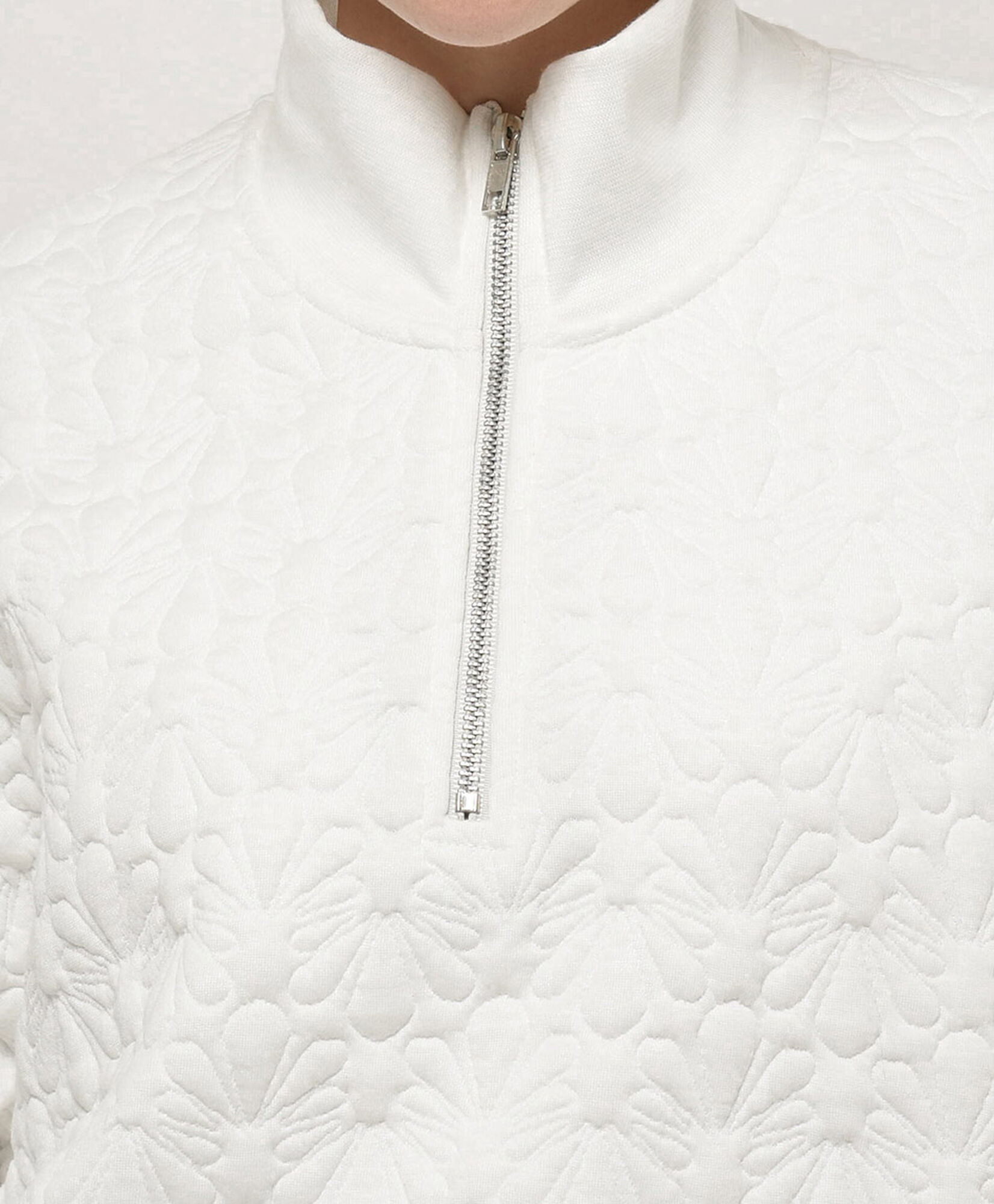 Polerón mujer diseño floral blanco Polerón mujer diseño floral blanco
