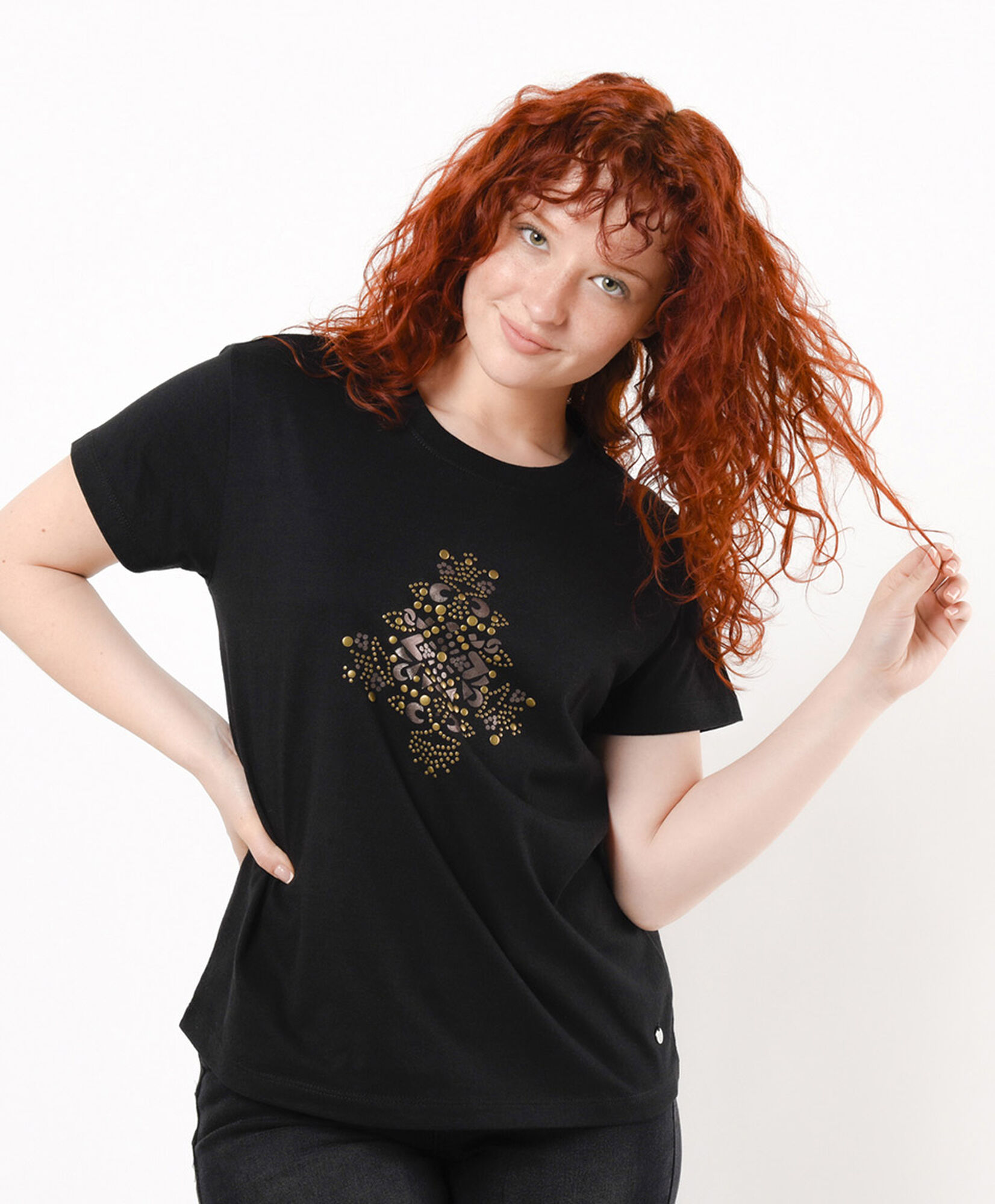 Polera mujer estampado brillante Polera mujer estampado brillante