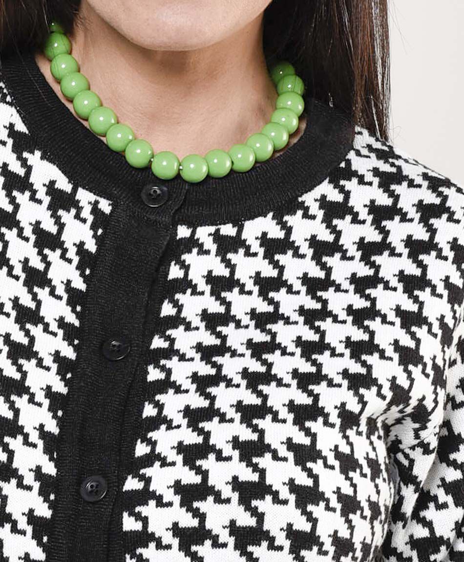 Cardigan mujer pied de poule