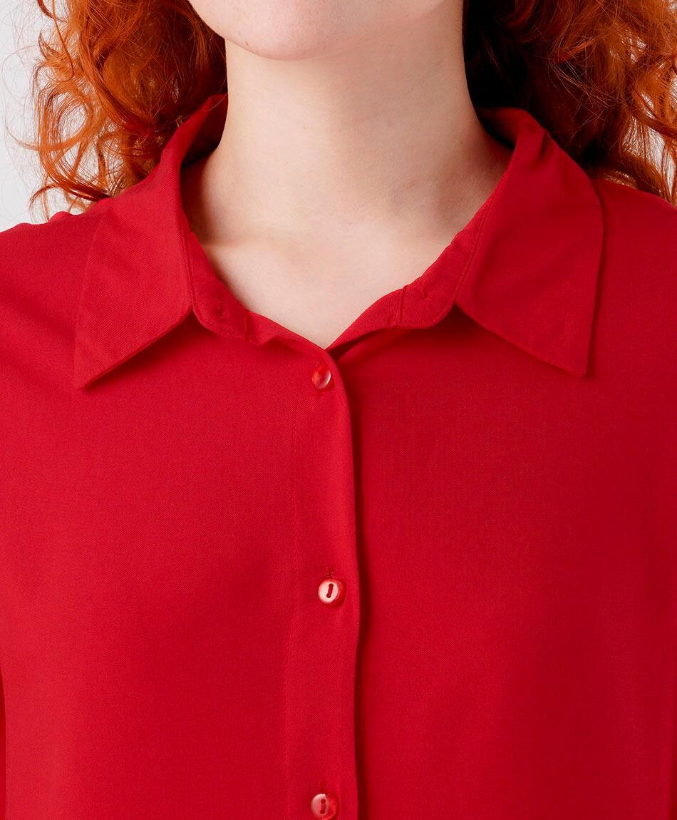 Blusa mujer camisera roja