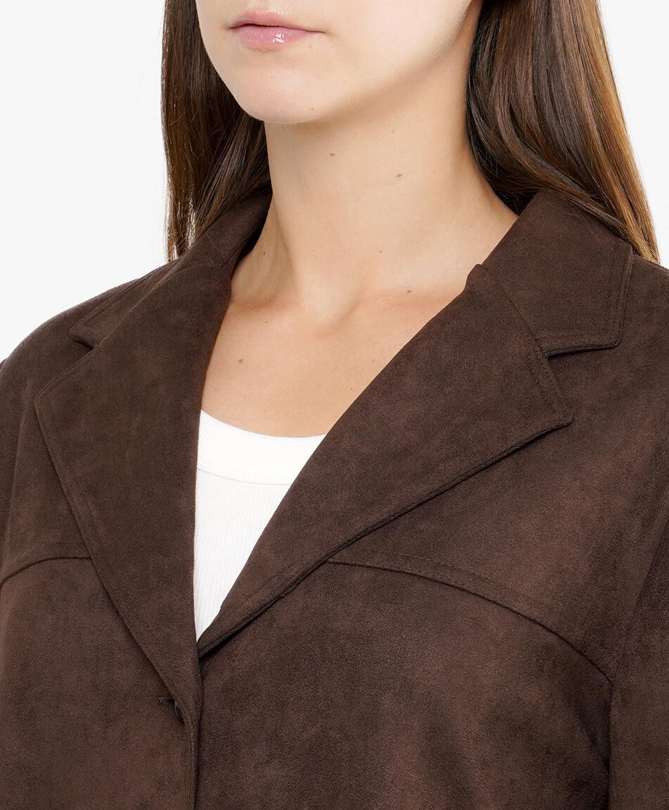 Blazer mujer suede brown