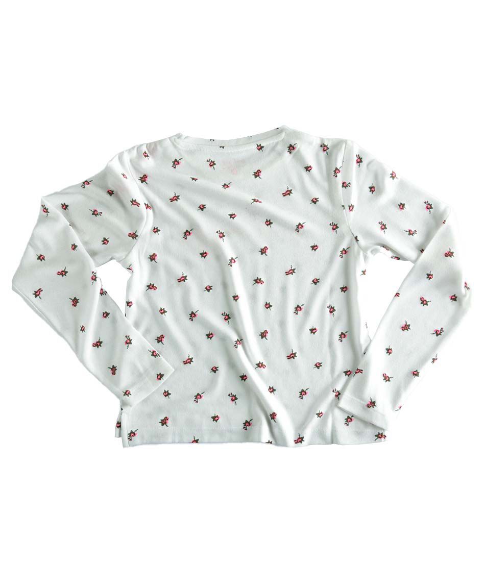 Sweater florcitas cuello redondo