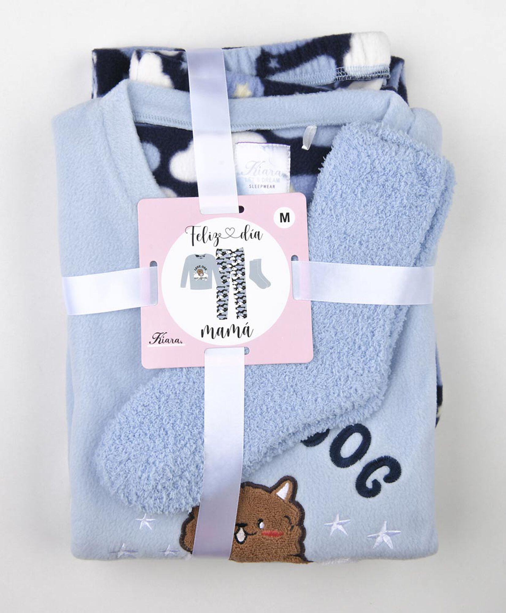 Pijama + calcetines mujer polar nubes perro Pijama + calcetines mujer polar nubes perro