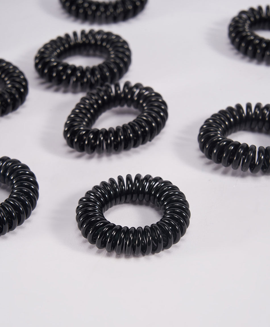 Set colet mujer espiral negro