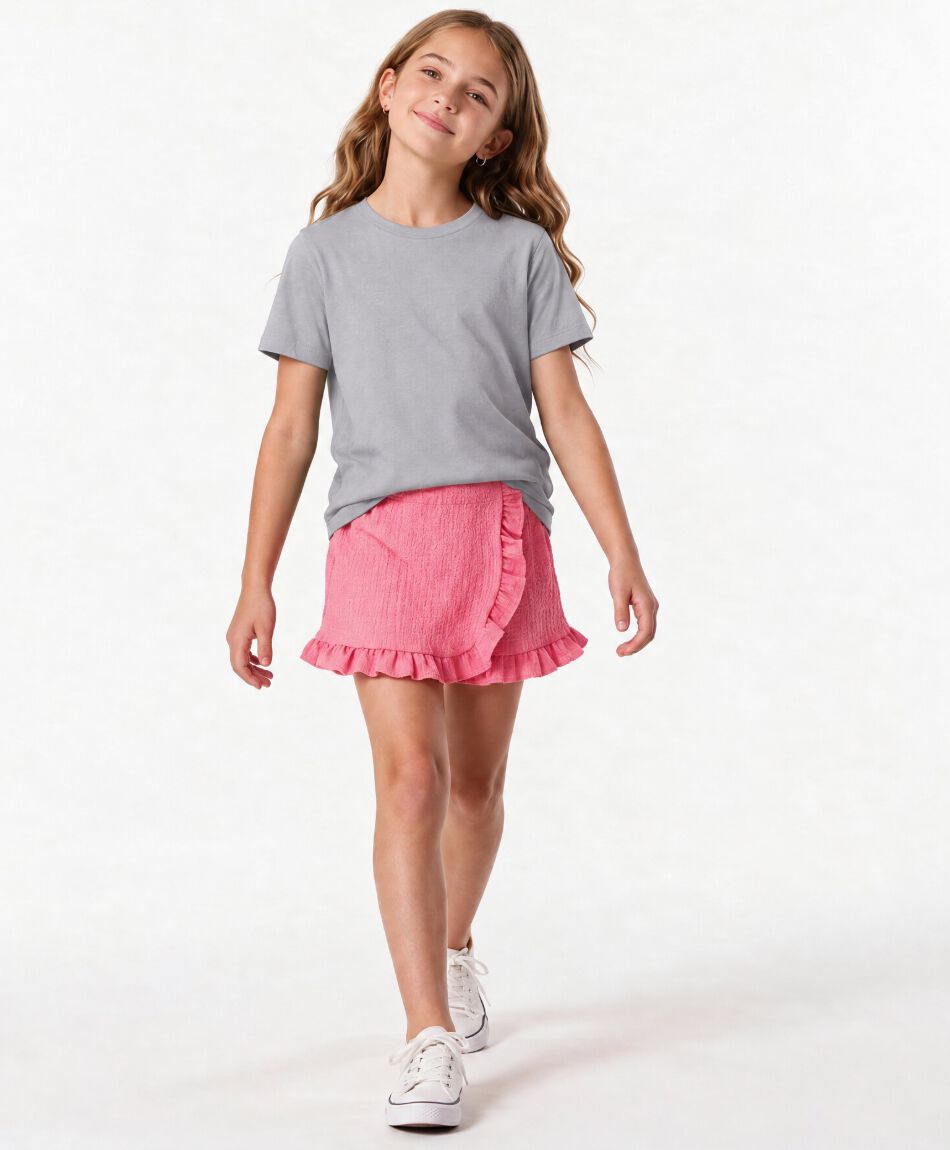 Falda ni&ntilde;a short vuelos