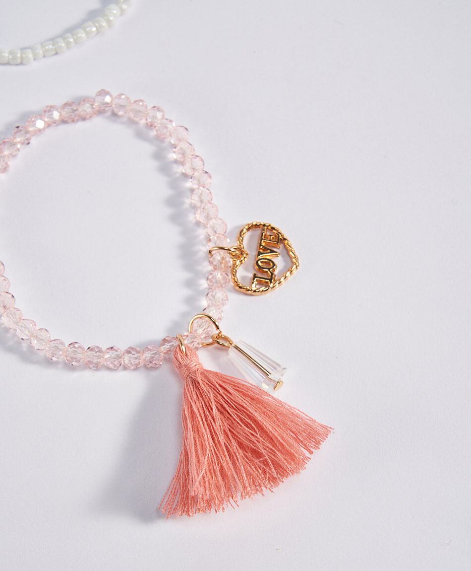 Set 4 pulseras infantil mostacilla