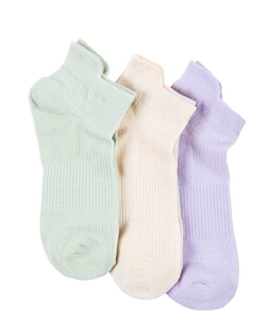 Pack 3 calcetines mujer acanalados