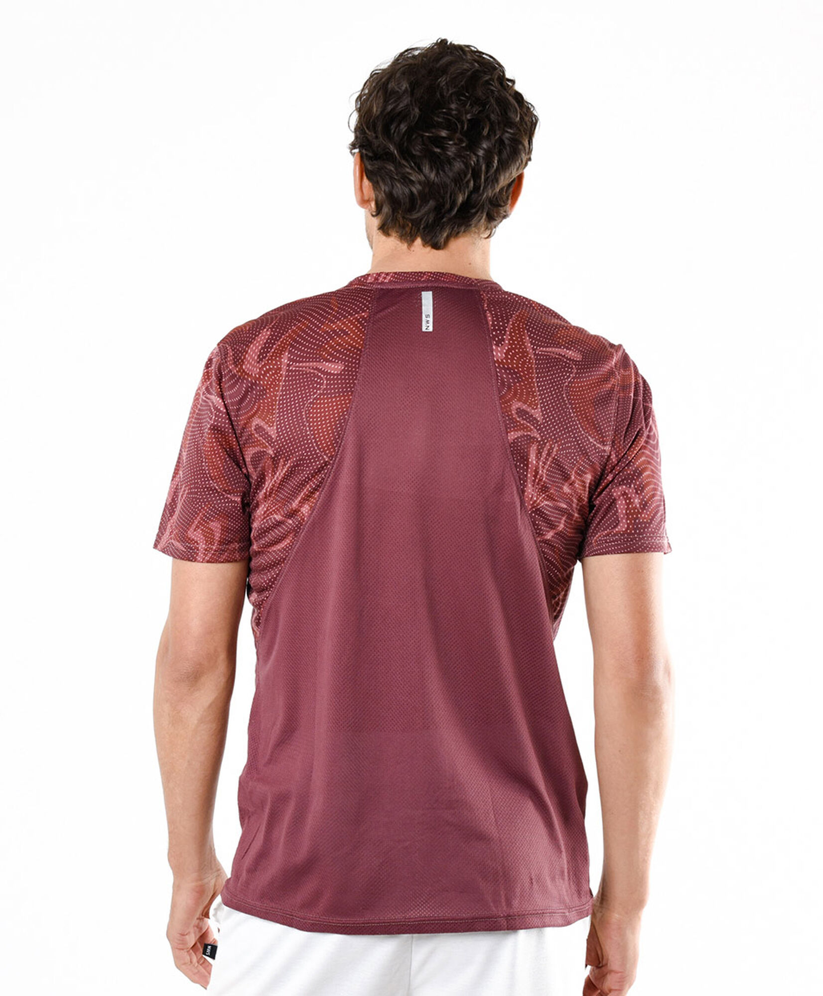 Polera deportiva hombre print rojo Polera deportiva hombre print rojo