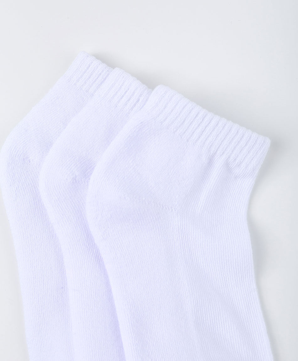 Pack 3 calcetines escolar algod&oacute;n blanco