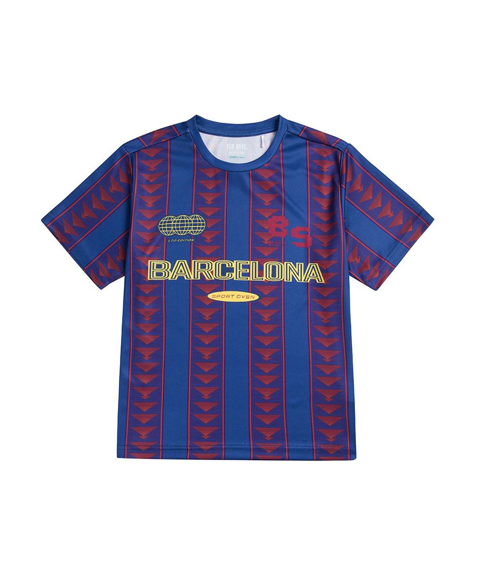 Polera ni&ntilde;o f&uacute;tbol barcelona