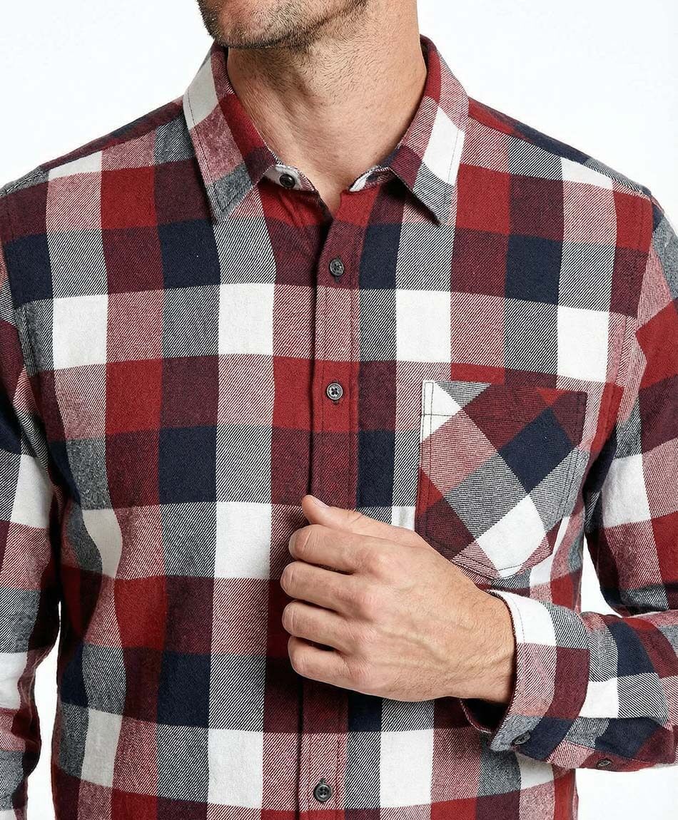 Camisa hombre franela roja