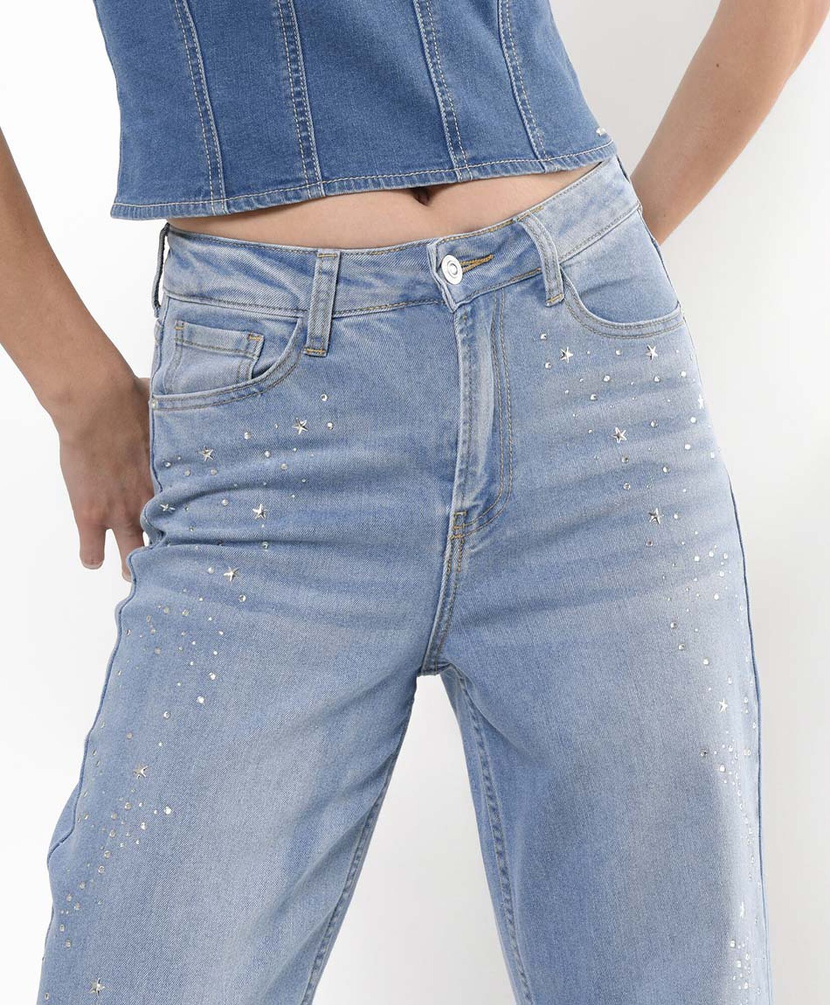 Jeans mujer brillos y estrellas Jeans mujer brillos y estrellas
