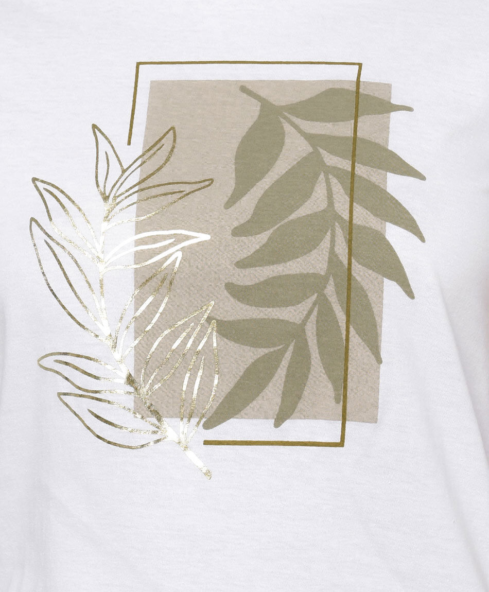 Polera mujer hojas brown
