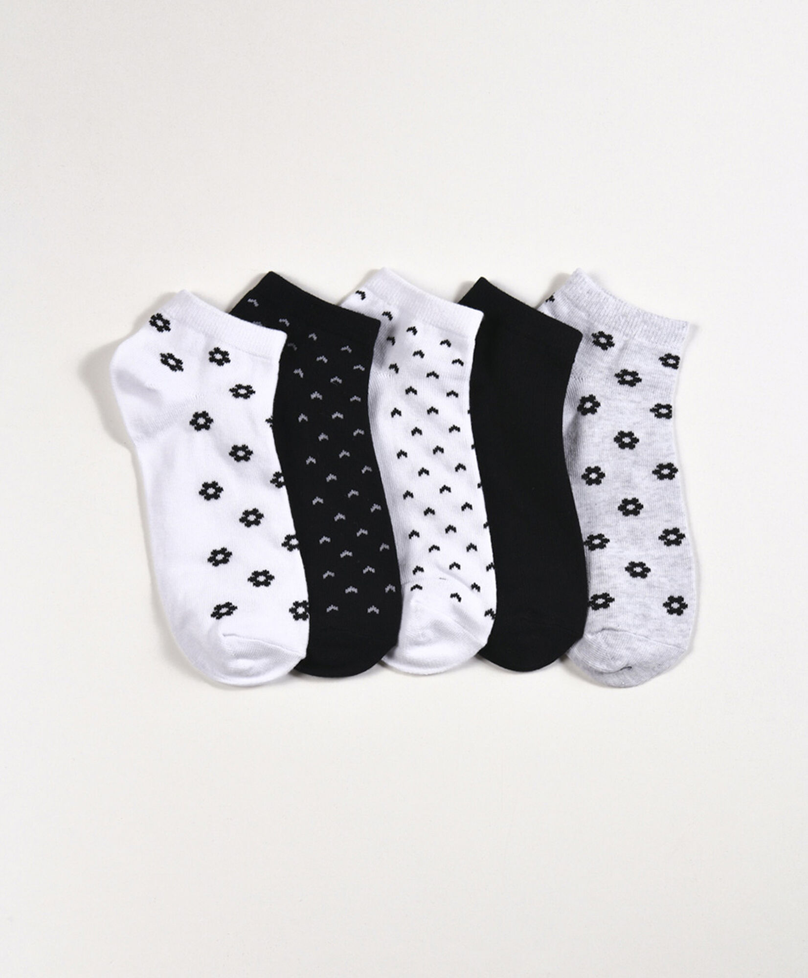 Pack 5 calcetines mujer cortos florcitas Pack 5 calcetines mujer cortos florcitas