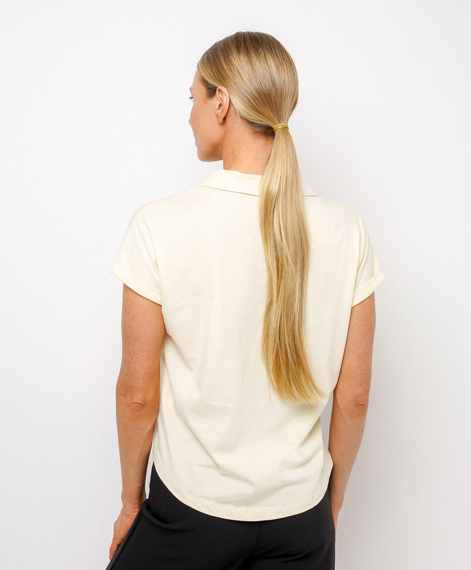 Polera mujer cuello polo