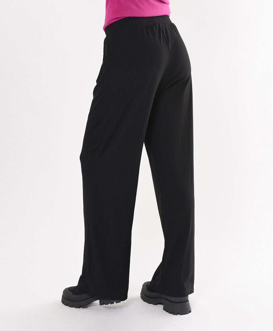 Pantal&oacute;n mujer acanalado wide