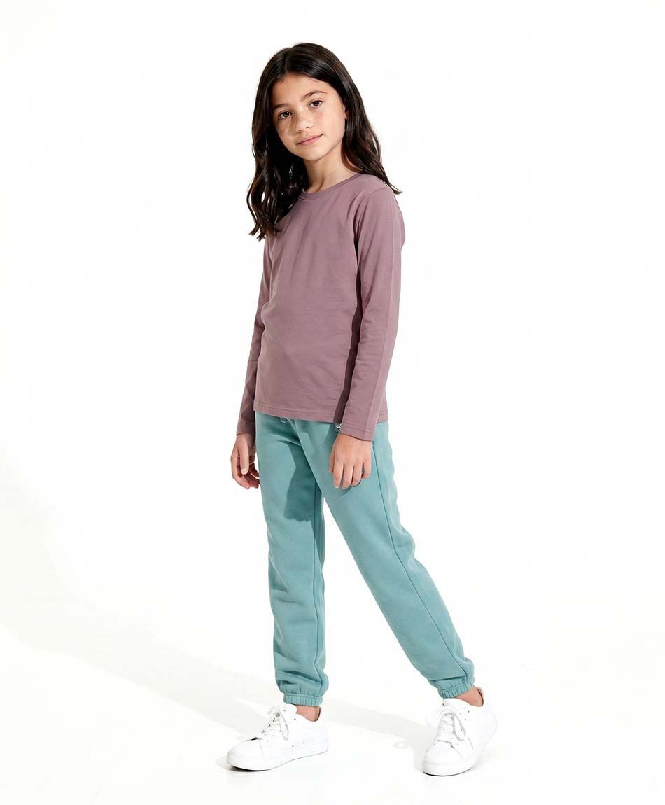 Pantal&oacute;n buzo ni&ntilde;a b&aacute;sico verde