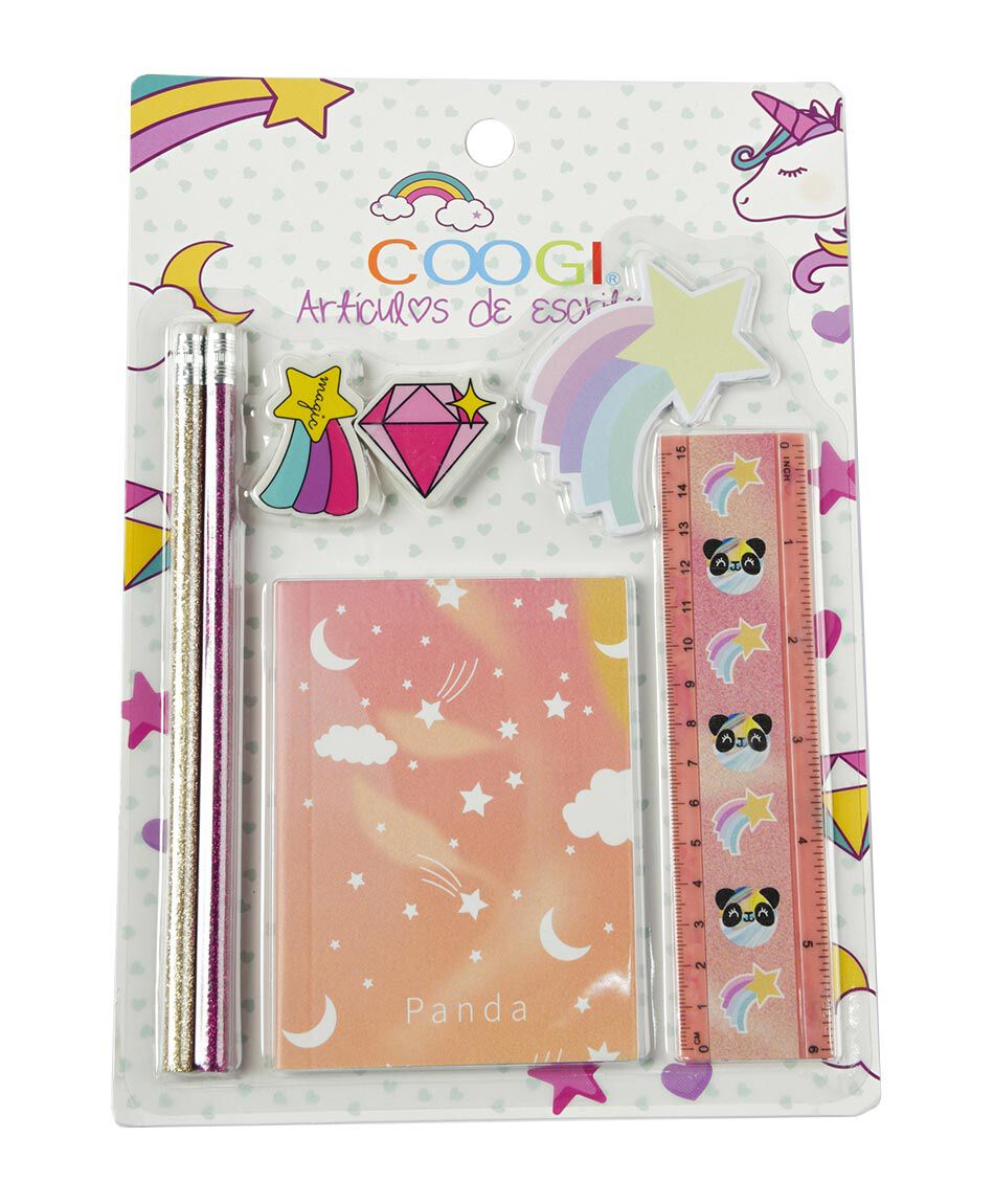 Set escritorio panda 7 piezas