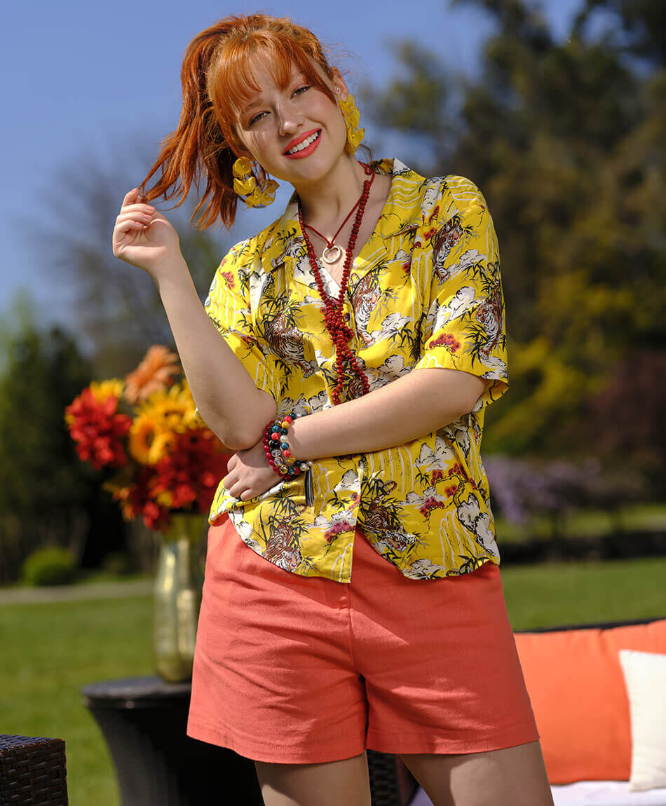 Blusa camisera manga corta