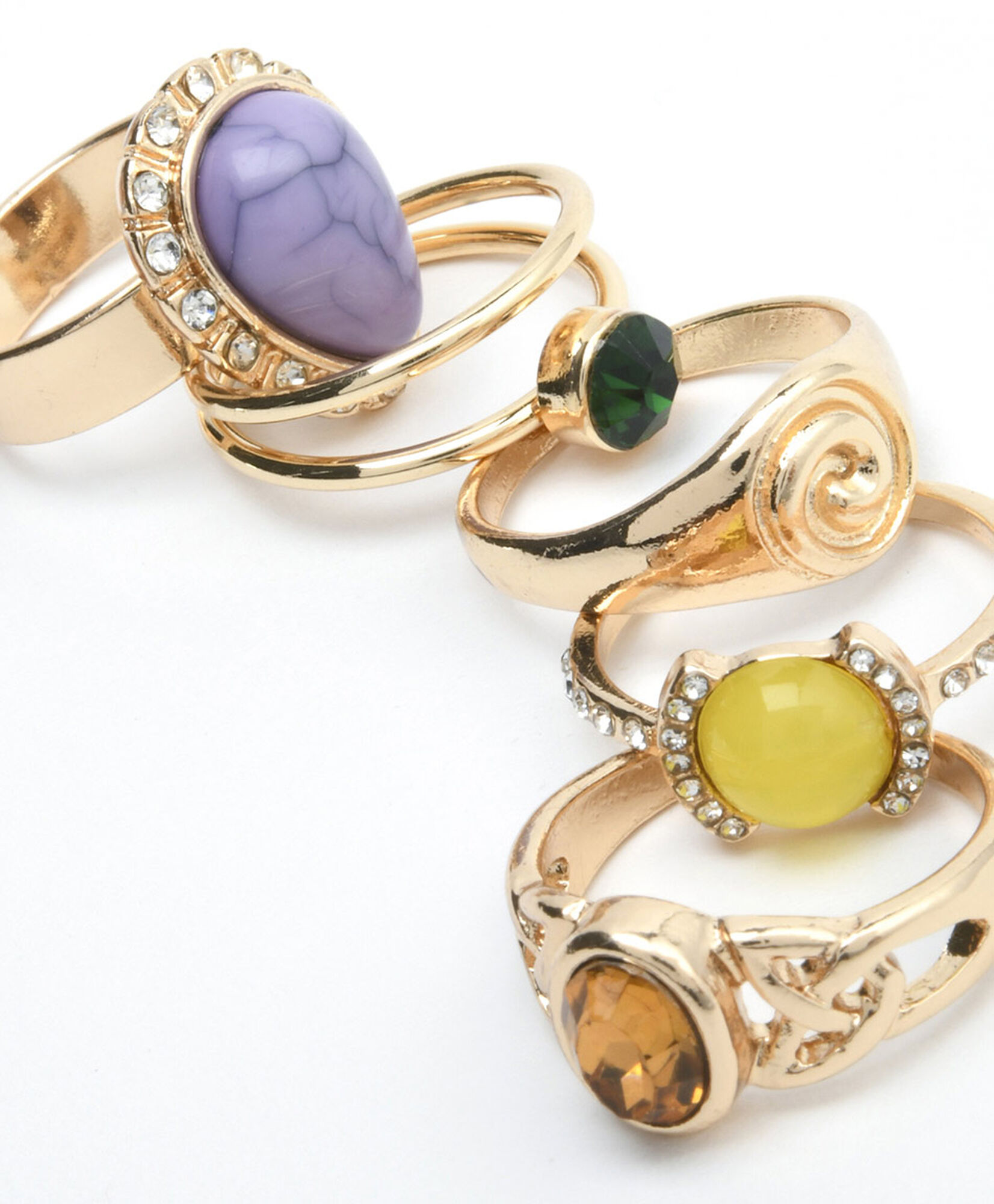 Set 5 anillos mujer dorados Set 5 anillos mujer dorados