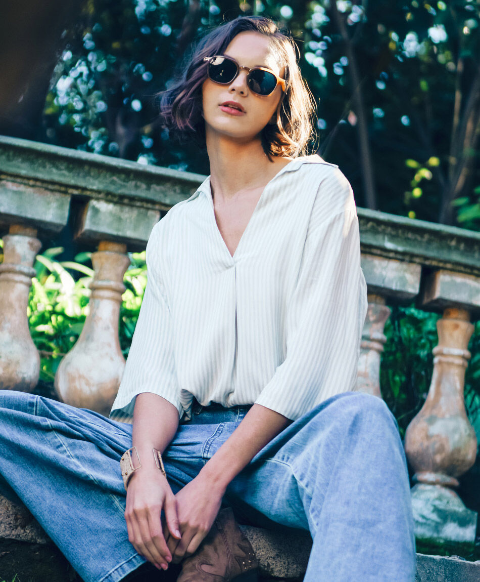 Blusa mujer l&iacute;neas finas