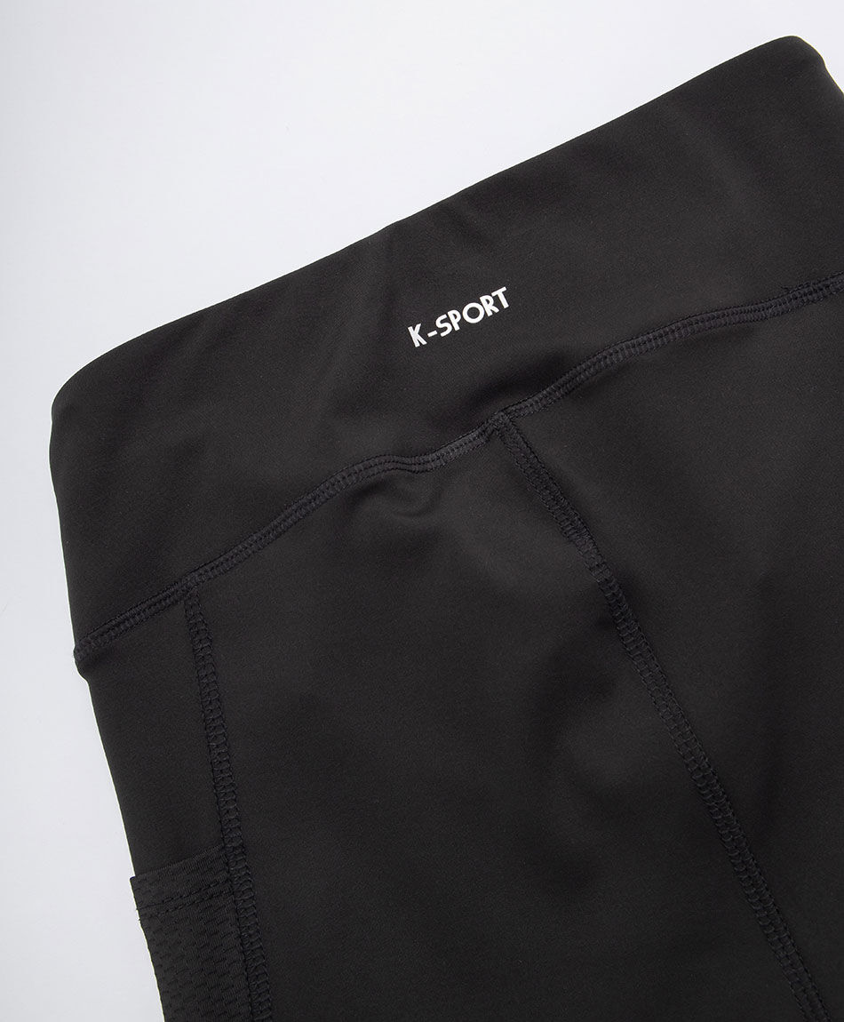 Calza deporiva mujer bolsillos black